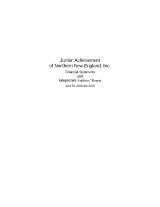 Junior Achievement of Greater Boston Audited Financials (2016) cover